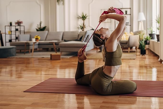 Everyday Yoga Super Strong Strap with Metal D-ring Buckle - Improve Flexibility, Stretching, and Physical Therapy Fitness.-FlexoryFit