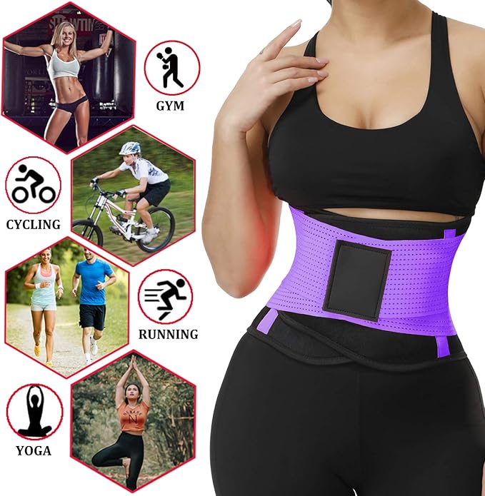 VENUZOR Waist Trainer Belt for Women - Waist Cincher Trimmer - Slimming Body Shaper Belt - Sport Girdle Belt (UP Graded)-FlexoryFit