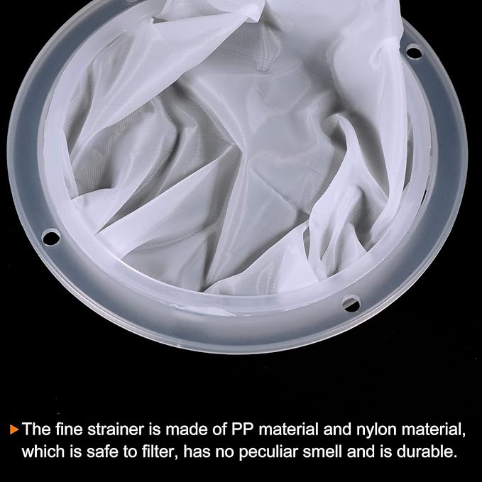 PATIKIL 6.1" O.D. Food Filter Strainer, 300 Mesh Kitchen Mesh Filters Strainers Fine Mesh Sieve for Juice, Coffee, Soy Milk Filtration, White