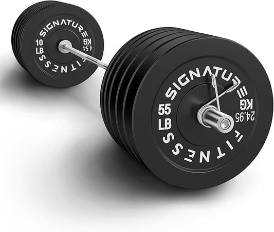 Olympic Bumper Plates Set, 2" Weight Plates for Strength Training & Weightlifting, Paris or Set or Set with Barbell, Multiple Options