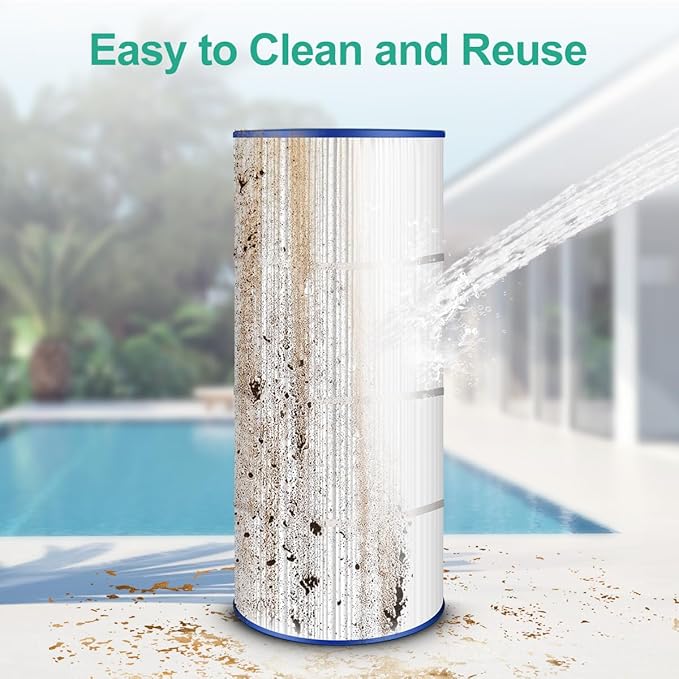 PLF100A Pool Filter Compatible with Unicel C-9410, Filbur FC-0686, Pentair Pool Filter R173215,CC100 Pool Filter Cartridge, 1 Pack