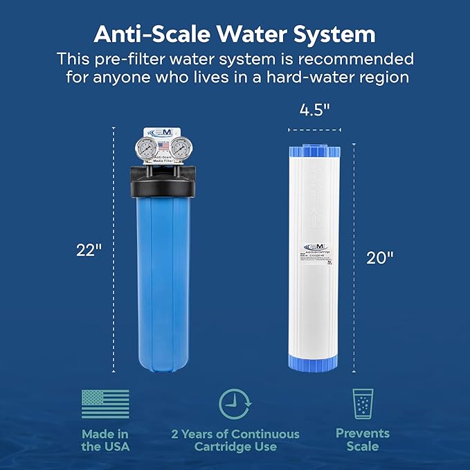 Applied Membranes Inc. Water Descaler for Tankless Water Heater and Whole-House Scale Protection