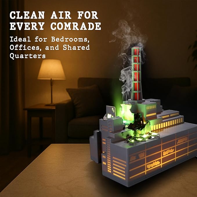 HOM Chernobyl Smart Diffuser & Humidifier – 250ML Ultrasonic Mist Machine with 7 LED Lights, App Control, Auto Shut-Off – Aromatherapy Essential Oil Diffuser for Home, Bedroom, etc. – Oil Not Included