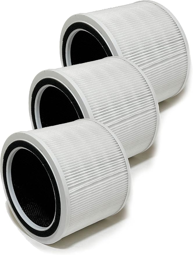 Nispira Core 200S Filter Replacement For LEVOIT Air Purifier Core 200S-RF 3-in-1 H13 HEPA Activated Carbon, 3 Pack