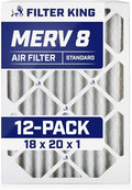Filter King 18x20x1 Air Filter | 12-PACK | MERV 8 HVAC Pleated A/C Furnace by FilterKing