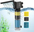 3-Stage Internal Aquarium Filter for Tanks 40-150 Gallon, Fish Tank Filter with Aeration/Rainfall Modes, Fish Filter Turtle Tank Filter with Adjustable Flow Rate