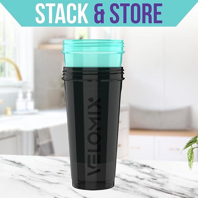 '-2 Pack- 28 oz Protein Shaker Bottles for Protein Mixes - 2x Wire Whisk | Leak Proof Shaker Cups for Protein Shakes | Protein Shaker Bottle Pack (Black/Turquoise)-FlexoryFit