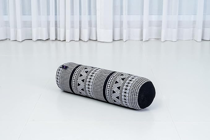 Leewadee Small Yoga Bolster – Shape-Retaining Cervical Neck Roll, Tube Pillow for Comfortable Reading, Kapok Filling, 22 x 6 x 6 inches-FlexoryFit