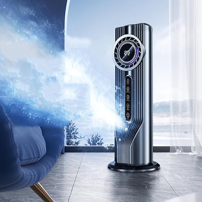 Portable Air Conditioner, 6 Speeds Personal Cooling Fan, Air Conditioner Humidifier with 6H Timer, 3 in 1 Air Cooler Humidifier for Room Office Camping
