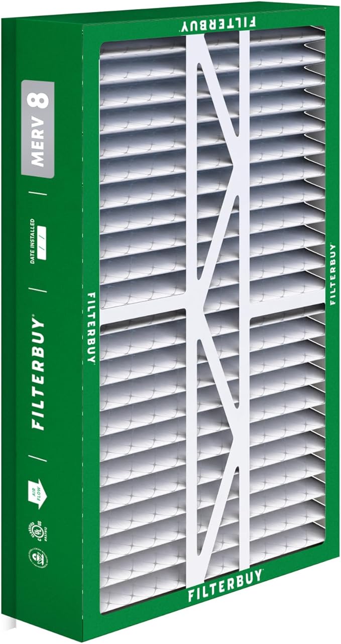 Filterbuy 17.5x27x5 Air Filter MERV 8 (MPR 700) Dust Defense Replacement (4-Pack), Pleated HVAC AC Furnace Filters for Trane Perfect Fit & American Standard (Actual Size: 17.13 x 26.13 x 4.97)