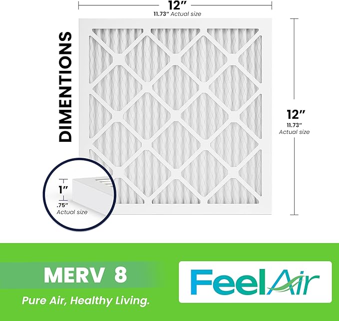 Air Filters 12x12x1 MERV 8, MPR 600, Air Filter (6 Pack)