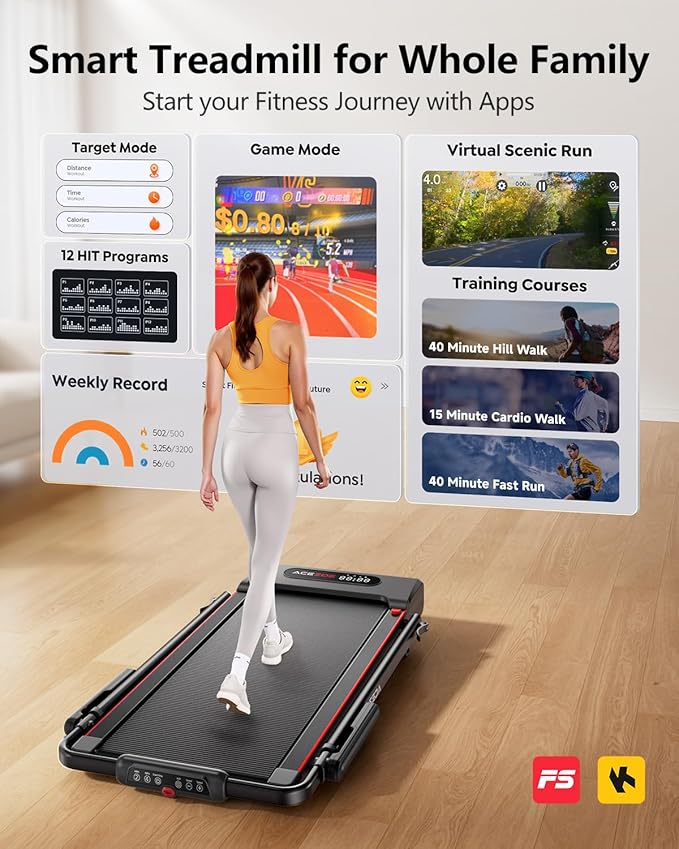 3 in 1 Under Desk Treadmill with 10% Incline, Walking Pad Treadmill with Removable Desk Workstation, Adjustable Height for Different Need, Foldable for Home Small Office-FlexoryFit