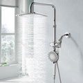 SINGSUO Filtered Rain Shower Head with Handheld Spray Combo, High Pressure Dual Shower Head with Filter for Hard Water, Modern Magnetix Double Shower Head and Handle Set, Adjustable Lift Bar (Chrome)