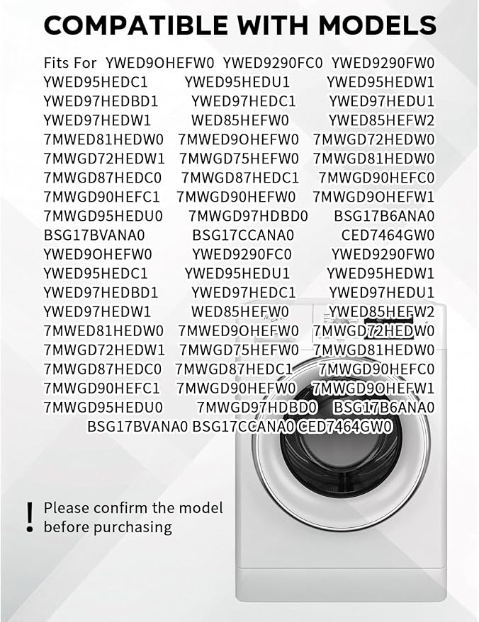 W11156832 Lint Screen Door Cover Fit For Whirlpool/Amana/Kitchen Aid/Maytag/Jenn-Air/Magic Chef Dryer,Replace W10219016 WPW10219016 W10672680