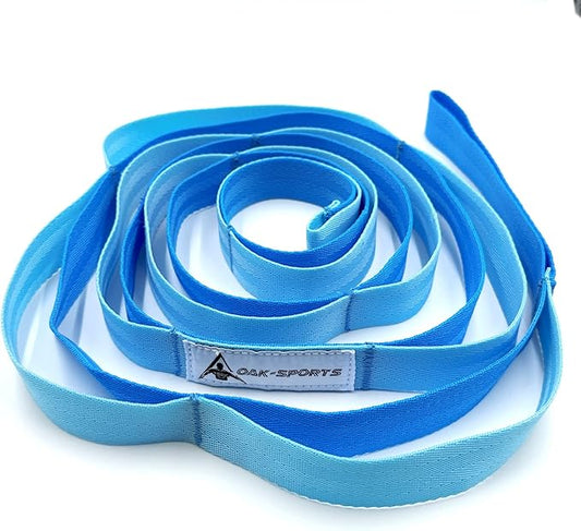 Stretching Strap Yoga Strap with Loops, Stretch Straps for Physical Therapy, Non-Elastic Exercise Strap for Pilates, Dance and Gymnastics with Workout Guide-FlexoryFit