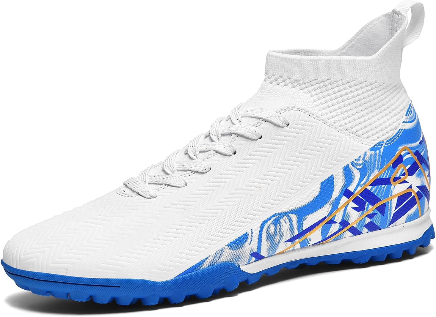 Indoor Soccer Cleats Mens Womens Turf Soccer Cleats Wide Socer Shoes FG AG TF High Ankle Football Boots