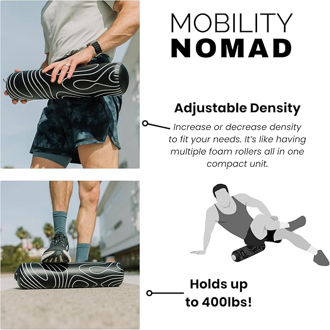 Inflatable Foam Roller – Travel Foam Roller for Muscle Recovery, Deep Tissue Massage, Physical Therapy, Hiking, Backpacking, Gym, Home – Includes Pump, Bag – Adjustable Firmness-FlexoryFit