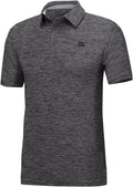 Three Sixty Six Golf Shirts for Men - Dry Fit Short-Sleeve Polo, Athletic Casual Collared T-Shirt
