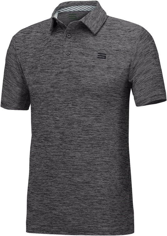 Three Sixty Six Golf Shirts for Men - Dry Fit Short-Sleeve Polo, Athletic Casual Collared T-Shirt