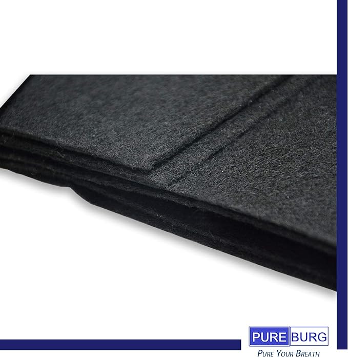 PUREBURG Carbon Filter,Cut-to-Fit Carbon Pad 16 x 48 inches for Air Filter Charcoal Sheet fits Range Hoods Furnace Filters removes Odor VOC Parts Accessories Replacement,1-Pack