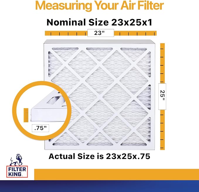 Filter King 23x25x1 Air Filter | 4-PACK | MERV 13 HVAC Pleated A/C Furnace - Image 2