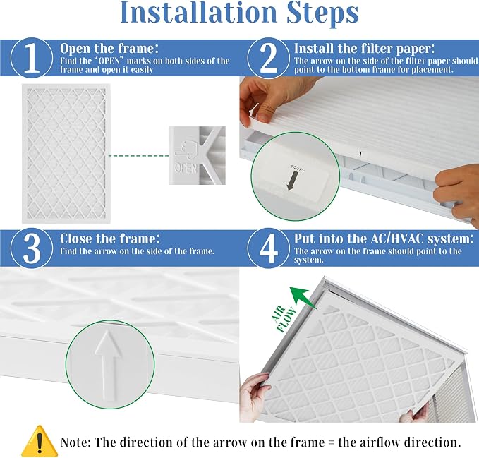 5 Pack 14x14x1 MERV 11 Air Filter Refills, Replaceable Filter Media only - Image 6