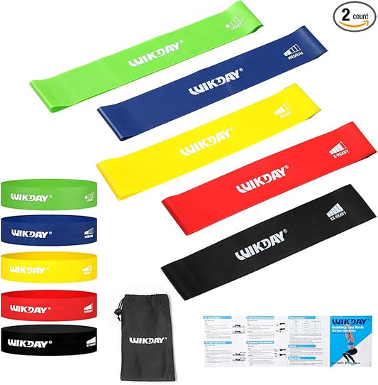 Resistance Bands for Working Out Exercise Loop Bands Workout Bands Set for Men Women Body Stretching, Crossfit Training, Home Workout, Physical Therapy, Booty Legs, Set of 5-FlexoryFit