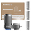 Water Filter for Sink Faucet,Faucet Mount Water Filter with Blue Light,NSF42 Reduces Chlorine,Bad Taste & Some Heavy Metals,Lasts Over 300 Gallons,Fits 15/16",13/15"& 3/4" Kitchen Faucets,3*Filter