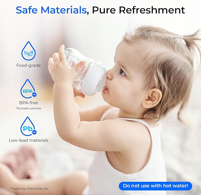 Waterdrop W281 Water Filters for Water Coolers, Replacement for all Avalon® branded Bottleless Water Coolers Filters, 1,500 Gallon Extended Lifespan, More Pure Enjoyment, 4 Count（2 SET)
