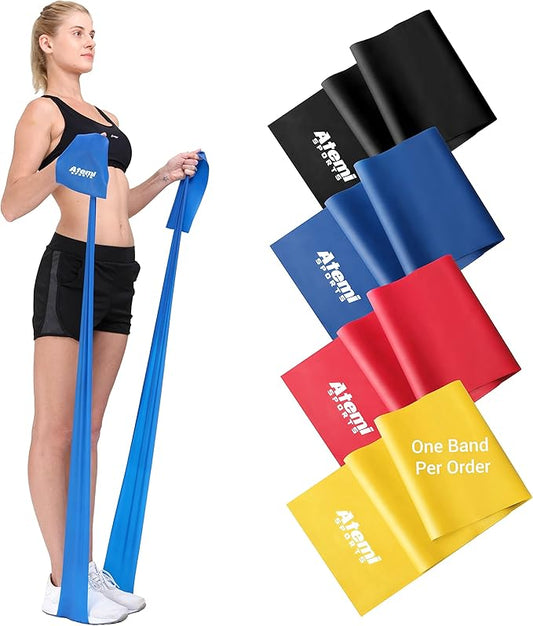 Exercise Bands for Physical Therapy | Resistance Band for Fitness, Yoga, Pilates | Long Resistance Bands for Working Out | Elastic Band for Exercise | Stretch Band-FlexoryFit