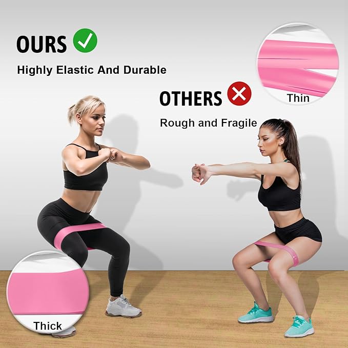 Resistance Bands for Working Out, Exercise Bands Resistance Bands Set with 5 Resistance Levels, Multi-Colored Workout Bands for Indoor & Outdoor Fitness, Leg Strength Training, Yoga-FlexoryFit