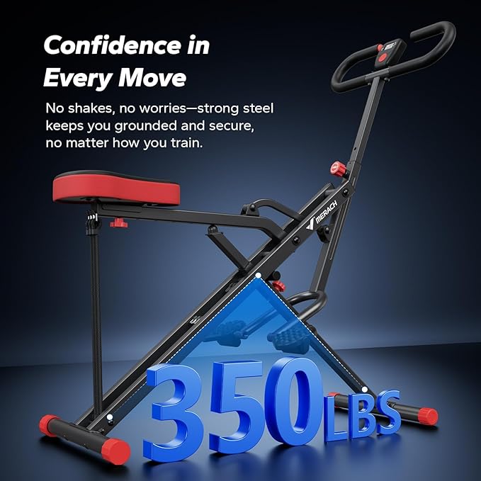 Squat Machine, MERACH R07 2 in 1 Squat Rowing Machine, Easy Setup & Foldable Exercise Equipment, Glute Trainer Machine, Glutes & Leg Home Workout Machine-FlexoryFit