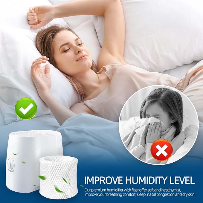HC-888 Humidifier Replacement Wicks Filters: for Honeywell HC-888 Fits HCM890 HCM890C HCM890-20 HCM-890 HCM-890-C HCM-890-20 Duracraft DCM200 DH890C HCM890 DH888 DH890 Series 157855 D88-ID, 2-Pack