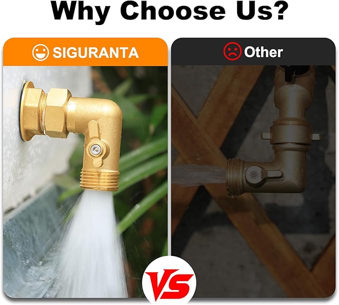 Garden Hose Angle Valve 90 Degree Brass Extender Solid 3/4 Inch Hose Elbow with Switch Adapter (90° switch elbow 1PSC)