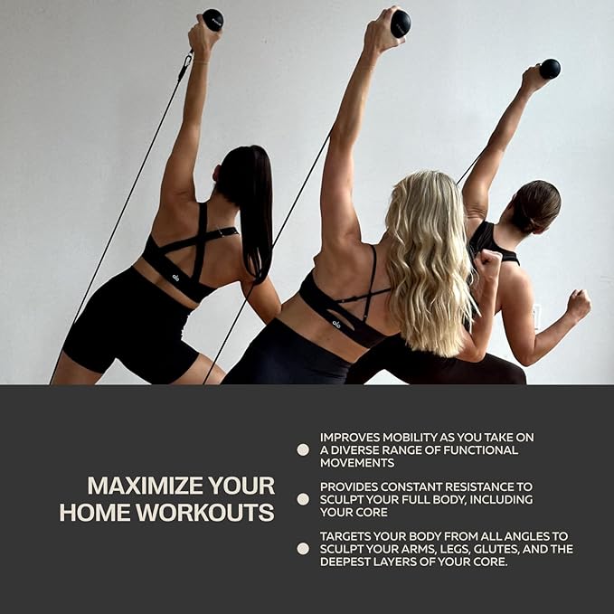 Pvolve P.3 Trainer- Home Gym Fitness Equipment Resistance Band with Ankle Strap and Weight System-FlexoryFit
