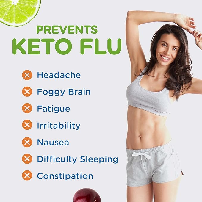 Keto Vitals Electrolytes Powder | Keto-Friendly Electrolytes with Potassium, Magnesium, Sodium, Calcium | Keto Electrolytes Supplement Energy Drink Mix | Sugar-Free, Zero Calories, Zero Carbs-FlexoryFit