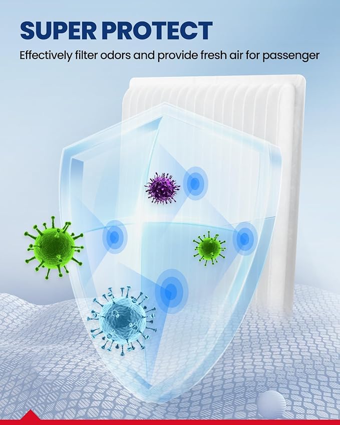 KAX Cabin Air Filter CF10139, Replacement for TC 2.4L (2005-2010), XA 1.5L(2004-2006), XB 1.5L(2004-2006), Echo 1.5L(2000-2005), RAV4 2.4L(2001-2005), w/Activated Carbon Cabin Air Filter