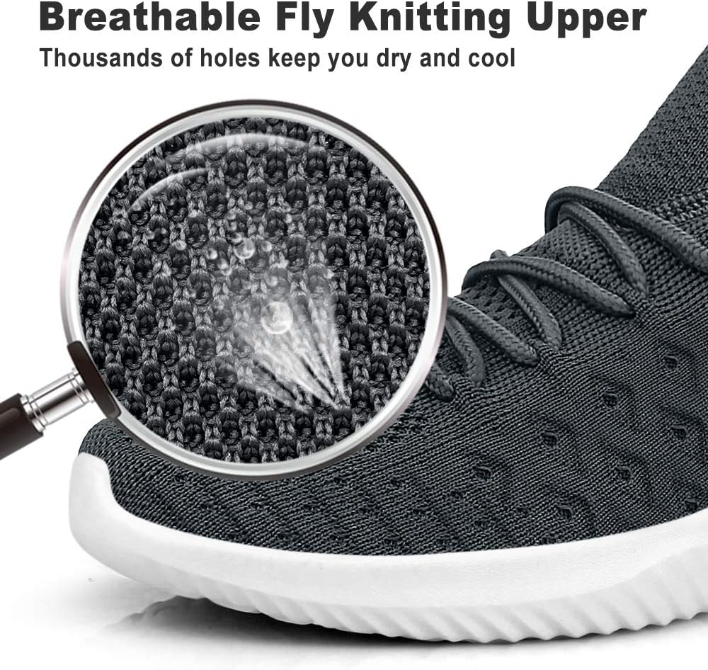 Feethit Mens Slip On Walking Shoes Lightweight Breathable Non Slip Running Shoes Comfortable Fashion Sneakers for Men