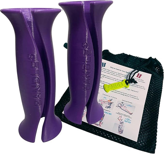 Bandle™ - True Ergonomic Handles for Resistance Bands | Unleash The Full Potential of Pain-Free, Full-Body Workouts | Durable & Comfortable for High-Intensity Training (2 Handles)-FlexoryFit