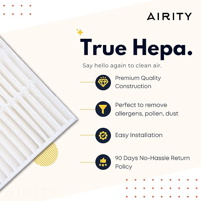 HPA300 HEPA Filter Replacement Compatible with Honeywell Air Purifiers by Airity | Honeywell Air Purifier Filter Replacement Compatible for Honeywell R Filter | Honeywell HPA300 Replacement Filters (6