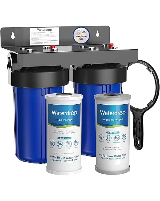 Waterdrop WHF21-FG 2-Stage Whole House Water Filter System, 5-Stage Filtration by Waterdrop