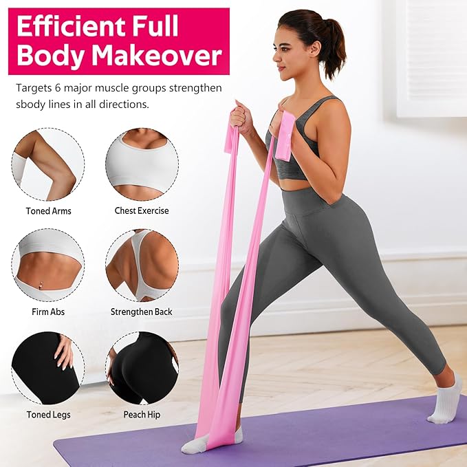 WALITO Resistance Bands for Working Out, Exercise Bands for Women and Men, Workout Bands for Physical Therapy, Stretch, Recovery, Pilates, Rehab, Strength Training and Home Gym-FlexoryFit