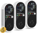 4-in-1 Portable Carbon Monoxide Detectors Plug-in – Natural Gas Leak Detector, Methane & CO Alarm with Dual Sensor, Temperature & Humidity Display for Home, RV, Travel, 3 Pack