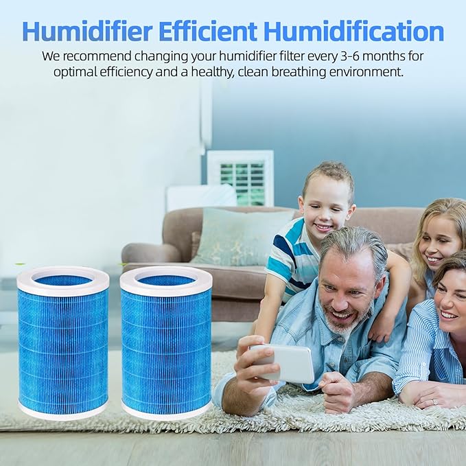 Humidifier Replacement Filter Compatible with Lamon MistZero/MistZero B/MistZero S and Compatible with Mifasol 5L Evaporative Humidifier, Evaporative Washable Humidification Filter,2-Pack