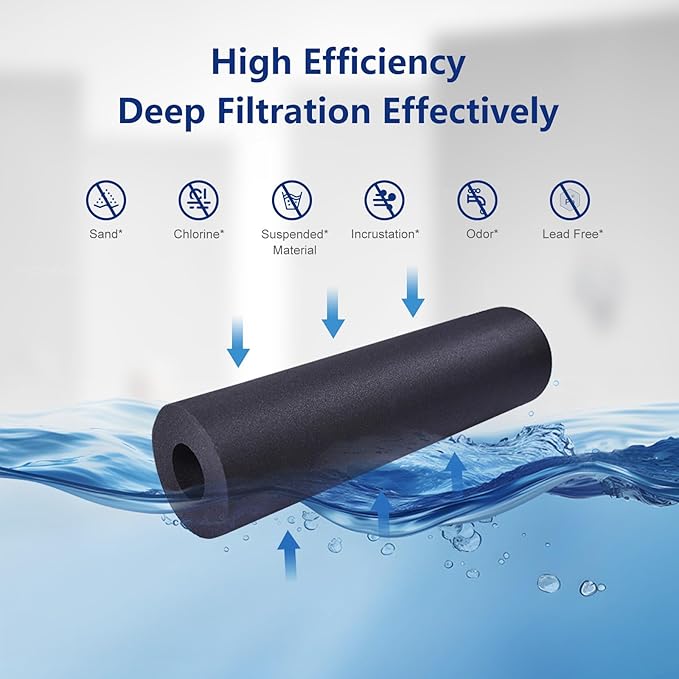 4 Pack Waterdrop® Replacement Filter WD-PF-01A Plus,Reduces PFOA/PFOS, Chlorine, Compatible with Waterdrop® Pitchers Replacement Filter，Lasts 3 Months or 200 Gallons, Premium Water Filtration
