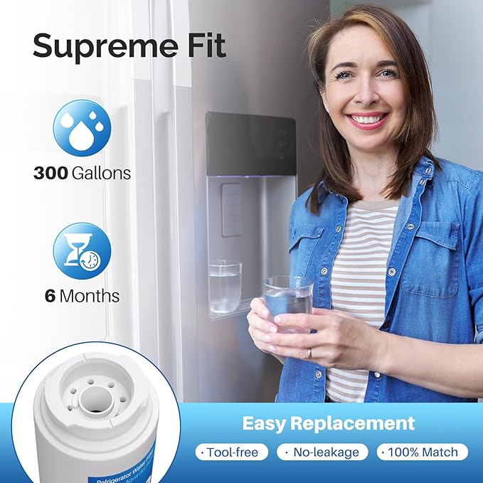 ICEPURE UKF8001 Compatible with Whirlpool EDR4RXD1, 4396395, Maytag UKF8001, UKF8001AXX, EveryDrop Refrigerator Water Filter 4, RFC0900A, UKF8001AXX-200, UKF8001P, 469006, PUR, Puriclean II, Pack of 3