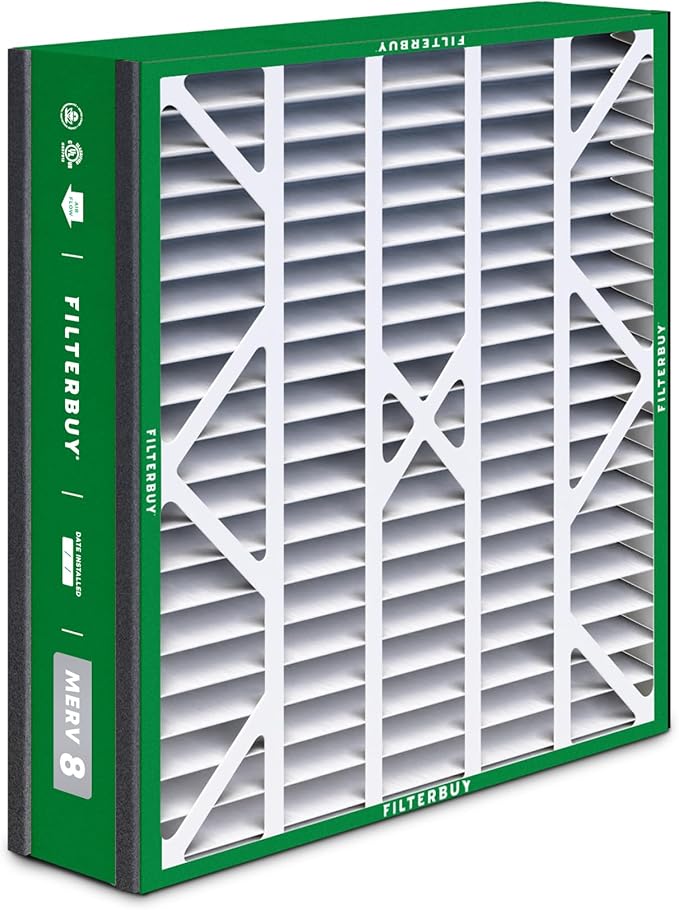 Filterbuy 20x20x5 Air Filter MERV 8 (MPR 700) Dust Defense Replacement (4-Pack), Pleated HVAC AC Furnace Filters for Trion Air Bear 255649-103 & More (Actual Size: 19.63 x 20.63 x 4.88)