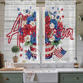 Independence Day Window Curtains 63 Inch Long 2 Panel Set, Rod Pocket Bedroom by Unknown