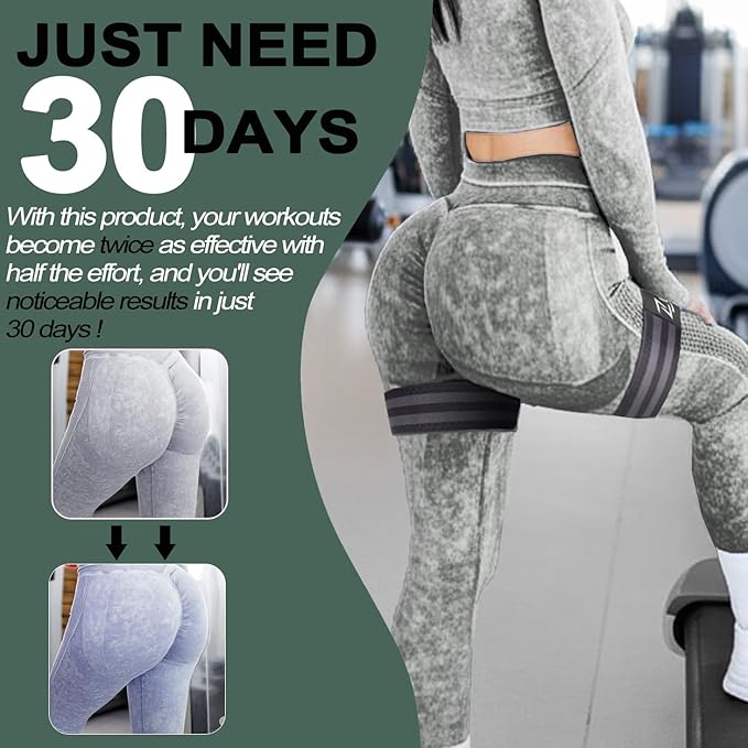 BFR Occlusion Bands for Women Legs Glutes Hip Building, Comfortable Elastic Booty Bands for Blood Flow Training Workouts Fast to Lift Your Butt,Squat,Thigh,Fitness-FlexoryFit