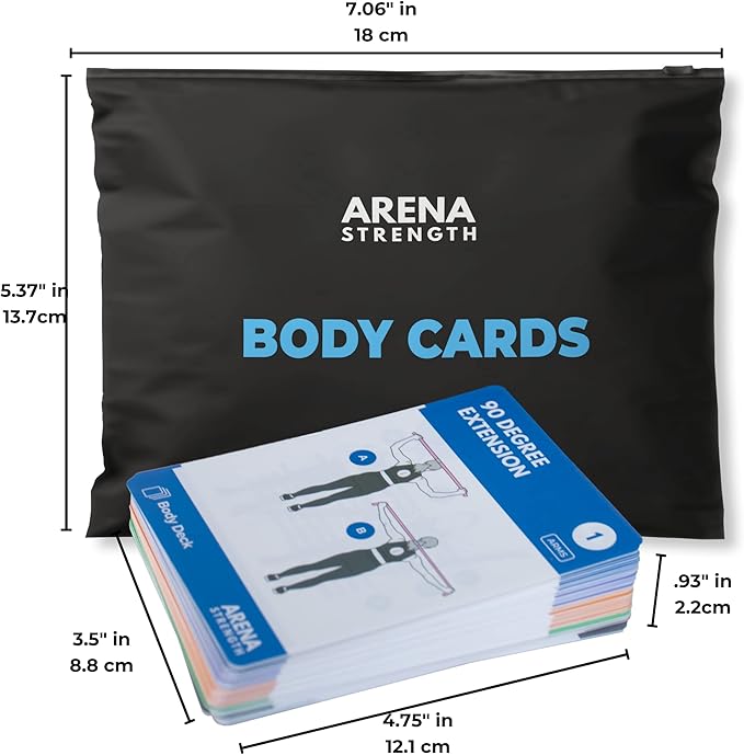 Arena Strength Workout Cards - Instructional Fitness Deck for Booty Band Workouts, Beginner Fitness Guide for Resistance Band Training Exercises at Home. Includes Workout Routines.-FlexoryFit